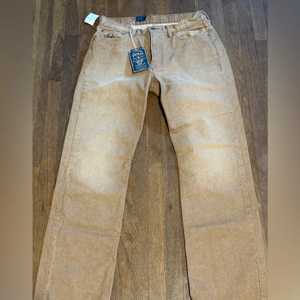NWT Polo Ralph Lauren Classic Fit Baxter Tan 867 Jeans Size 32x32 - Picture 3 of 16